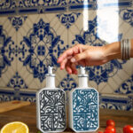 Bouteille D'huile rectangle Calligraphie