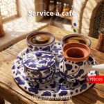 Service à Café Fleurs Bleu