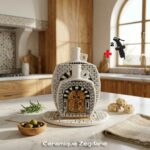 Ensemble Bouteilles D'huile Rond Porte