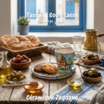 Tasse et sous-tasse Sidi Bou Said Rond profond